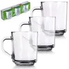Excellent Houseware Praktinės stiklinės gėrimams su rankena, 230 ml, 3 vnt.