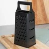 Lumarko Keukenrasp Edelstaal Zwart 4-Zijdig 25 cm - Raps - Handrasp - Kaasrasp