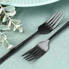 Eh Excellent Houseware Desertinė šakutė 4 vnt. - Juoda nerūdijančio plieno rinkinys