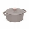 Berlinger Haus Emaliuotas ketaus puodas su dangčiu, 4.35 L, 24x11 cm | Metallic Line Taupe Collection BH-6525