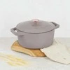 Berlinger Haus Emaliuotas ketaus puodas su dangčiu, 4.35 L, 24x11 cm | Metallic Line Taupe Collection BH-6525
