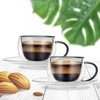 Orion Espresso puodeliai su lėkštutėmis, 90 ml, 2 vnt., dvigubos sienelės