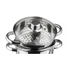 King Hoff Puodas do gotowania na parze, stal komplektas 3 elementy śr.18cm 2,5l kinghoff