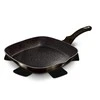 GRANITINĖ GRILĖLĖ 28x28cm BERLINGER HAUS Blizganti juoda BH-6611