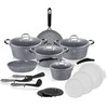 GRANITINIAI PUODAI 18 ELE BERLINGER HAUS Pilkas STONE TOUCH BH-6196