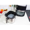 Silikoninis įdėklas AIR FRYER gruzdintuvei, apvalus, pilkas, 20,5 cm forma BRUNBESTE BB-3373