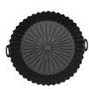 Silikoninis įdėklas oro keptuvei, apvalus, juodas, 20 cm, BRUNBESTE BB-3133