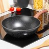 Keptuvė wok Vilde Juodas&amp;Wood 28 cm