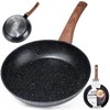 Keptuvė Vilde Juodas&amp;amp;Wood 24 cm aliuminė su granitine danga