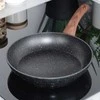 Keptuvė Vilde Juodas&amp;amp;Wood 24 cm aliuminė su granitine danga
