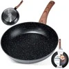 Keptuvė Vilde Juodas&amp;amp;Wood 26 cm aliuminė su granitine danga