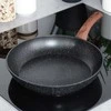 Keptuvė Vilde Juodas&amp;Wood 28 cm aliuminė su granitine danga