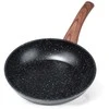 Keptuvė Vilde Juodas&amp;Wood 20 cm su granitine danga