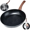 Keptuvė Vilde Juodas&amp;Wood 28 cm aliuminė su granitine danga