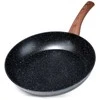 Keptuvė Vilde Juodas&amp;Wood 28 cm aliuminė su granitine danga