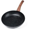 Keptuvė Vilde Juodas&amp;amp;Wood 24 cm aliuminė su granitine danga
