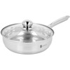 Keptuvė plieninė ze stali nierdzewnej su dangteliu gili indukcija 20 cm BRUNBESTE BB-2220