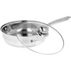 Keptuvė plieninė ze stali nierdzewnej su dangteliu gili indukcija 20 cm BRUNBESTE BB-2220