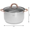 King Hoff PLIENINIAI PUODAI 12 ELEMENTŲ KINGHOFF ROSEGOLD KH-1765