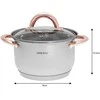King Hoff PLIENINIAI PUODAI 6 ELEMENTAI KINGHOFF ROSEGOLD KH-1761