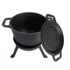 King Hoff KingHoff KOCIOŁEK ŻELIWNY MYŚLIWSKI 10L Z PATELNIĄ GRILL 2 W 1 KINGHOFF KH-1734