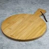 Deska „Kinghoff“ bambukinė picos serviravimo lenta, 30 cm skersmens