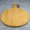 King Hoff Deska „Kinghoff“ bambukinė picos serviravimo lenta, 35 cm skersmens