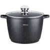 King Hoff Puodas Puodas su marmurine danga, 28 cm skersmens, 10 l, juodas, „Kinghoff“