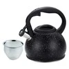 King Hoff Virdulys, Virdulys su sieteliu, plieno, 1,2 l, juodo marmuro, Kinghoff