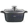 King Hoff Puodas Puodas su marmurine danga, 28x28cm, 6.5l, juodas, kinghoff