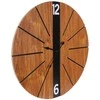 Excellent Houseware Sieninis laikrodis 60 cm rudas MDF