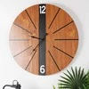 Excellent Houseware Sieninis laikrodis 60 cm rudas MDF