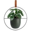 Home Styling Collection Kabantis vazonas 30 cm Metalinis Žalias