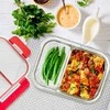 Orion Stiklinis maisto indas su dangčiu ir hermetiku, padalintas, 550 ml