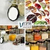 Prieskonių indeliai Vilde 100 ml, 24 vnt. su 90 lipdukų