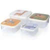 Excellent Houseware Home Styling Collection Maisto laikymo dėžutės vaikui 4 vnt. - įvairių dydžių, su gyvūnų motyvais