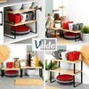 Vilde Bambuko virtuvės lentynos 33,5x19,5x16 cm / 33,5x18,5x13,5 cm - 2 vnt.