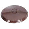 Orion puodo dangtis emaliuotas BROWN 32 cm su rankena