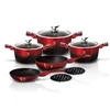POTS BERLINGER HAUS METALLIC Juodas BURGUNDY LINE 10 ELE BH-1631-N
