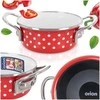 Orion Emaliuotas puodas TECKA 14 cm, 600 ml