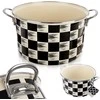 Orion Emaille-Topf Kochtopf Schmortopf emaillierter Topf SCHACHBRETT 26 cm 6,5 L