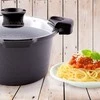 Orion Puodas GRANDE 24 cm su dangteliu ir kiaurasamčiu, 5,5 l