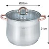 Puodas STALOWY GASTRONOMICZNY 10.7L 26CM KLAUSBERG KB-7794 ROSE GOLD