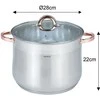 Puodas STALOWY GASTRONOMICZNY 13L 28CM KLAUSBERG KB-7795 ROSE GOLD