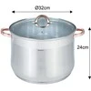 Puodas STALOWY GASTRONOMICZNY 18.7L 32CM KLAUSBERG KB-7797 ROSE GOLD
