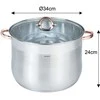 Puodas STALOWY GASTRONOMICZNY 22.4L 34CM KLAUSBERG KB-7798 ROSE GOLD