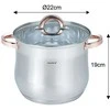 Puodas STALOWY GASTRONOMICZNY 7L 22CM KLAUSBERG KB-7792 ROSE GOLD