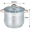 Puodas STALOWY GASTRONOMICZNY 8.6L 24CM KLAUSBERG KB-7793 ROSE GOLD