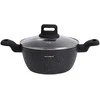 Puodas Puodas, juodas marmuras, 20 cm skersmens, 2,36 l, Klausberg