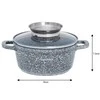 Puodas Aliuminio puodas, pilkas marmuras, 16 cm skersmuo, 1,3 l, Klausberg